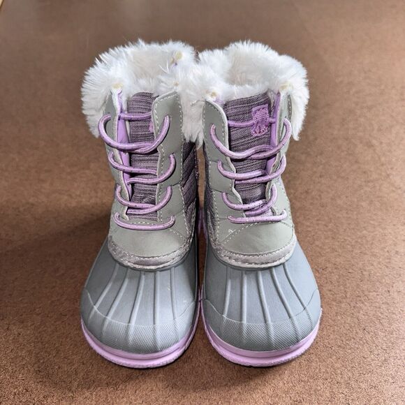 OSHKOSH B'GOSH GIRLS ASPEN WINTER SNOW BOOTS TODDLER SIZE 5 FAUX FUR LINING - Picture 1 of 13